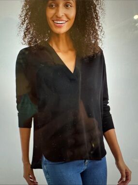 Style & Co. Black Waffle Knit  Hoodie